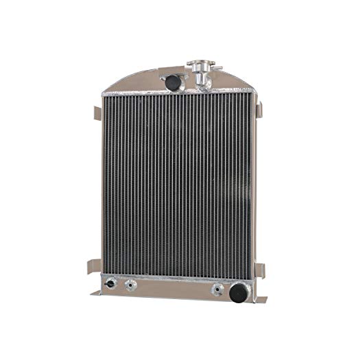 Coolingsnow 4 Row Core Aluminum Radiator For Ford Model A Chopped/Chevy V8 Engine 1932-1934 #TOP2