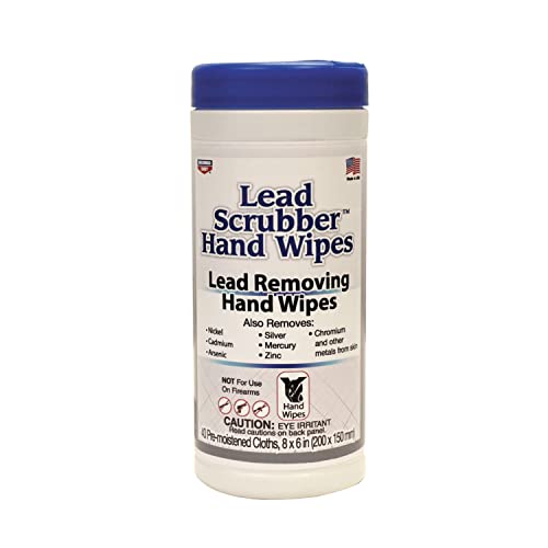 Birchwood Casey Lead Scrubber Hand Wipes, 40 Effective Pre-Moistened 8" X 6" Cleaning Towelettes For Quick Lead & Metals Removing #TOP19