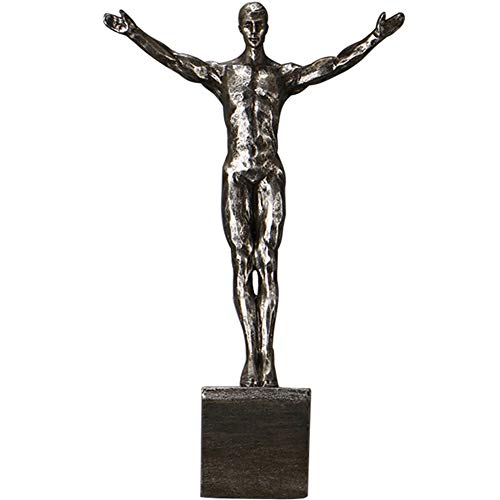 A.b Crew Unique Resin Made Climbing Man Wall Art Home Decor Sculpture (Silver Posture 1) #TOP3