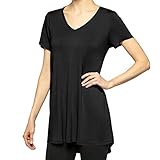 HUE Short-Sleeve Perfect Legging Tees Black Large