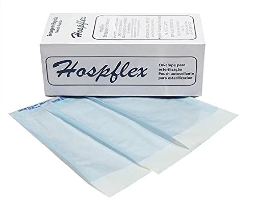 Envelope Para Esterilização 09cm x 20cm Com 200 Unidades Hospflex