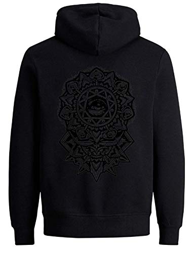 Sweat à capuche Illuminati Mandala pour méditation et style unisexe décontracté