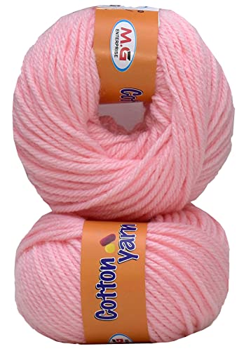 Image of M.G ENTERPRISE ALI PinkCrochet Yarn 300 Soft Wool for Knitting, DIY Projects & Needle Craft