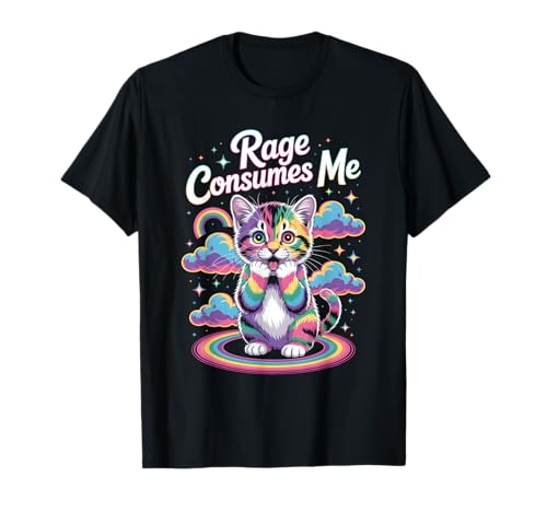 Rage Consumes Me T Shirt Cute Cat Meme T-Shirt