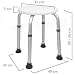 PrimeMatik - Taburete de Ducha Redondo 32cm Antideslizante Regulable en Altura