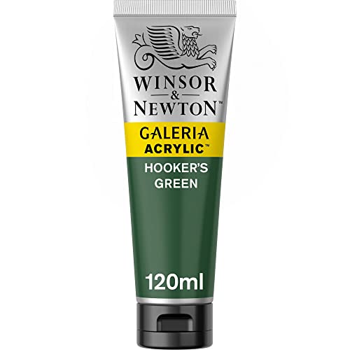 Winsor & Newton 2131311 Galeria Acrylfarbe, hohe Pigmentierung, lichtecht, buttrige Konsistenz, 120ml Tube, hooker´s grün