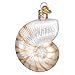 Old World Christmas Nautilus Shell Glass Blown Ornament for Christmas Tree, Handcrafted Holiday Decoration, Seashell Collection