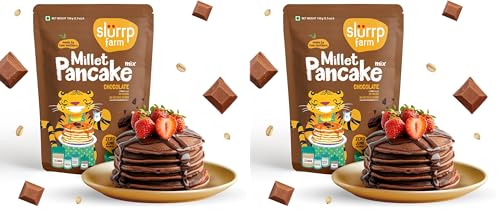 Image of Slurrp Farm Instant No Maida Millet Pancake Mix | Chocolate, 150 G (Pack of 2)