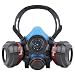 T-61 Half Face N95 Equivalent Respirator - ASTM Tested - Double Activated Charcoal Air filter - Industrial Grade Quality