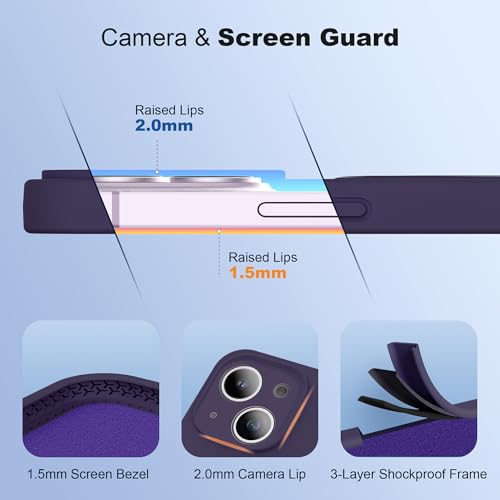 Coque iPhone 15 Plus antichoc violette à support pour streaming et trajets - 4