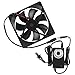 120mm x 25mm 110V 220V AC Powered Cooling Fan with Speed Controller 3V to 12V, 1225 AC 115V 120V 220V 240V for Cooling Ventilation Exhaust Projects, Receiver DVR Playstation Xbox Component Cooling