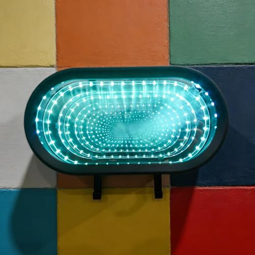 Soporte para llaves recargable con iluminación LED y espejo decorativo de efecto profundo 4