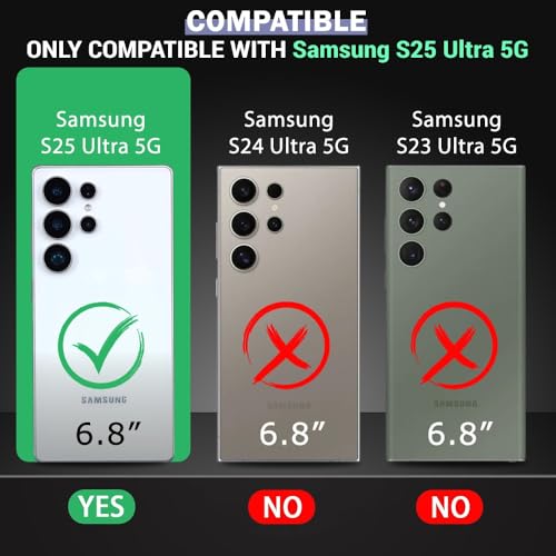Image of TheGiftKart Tough Armor Bumper Back Case Cover for Samsung Galaxy S25 Ultra 5G | Ring Holder & Kickstand in-Built | 360 Degree Protection Back Case Cover for Samsung S25 Ultra 5G (PC & TPU, Black)