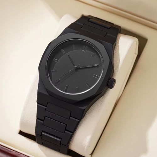 Image of CERO Men's Black Analog Watch | Lightweight Silicone Strap | Arabic Numerals & Minimalist Dial | Casual & Stylish Wrist Watch