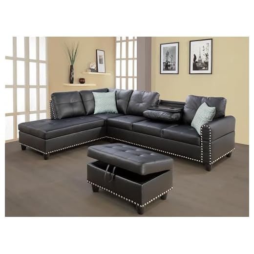 Modern 4-Seater L-Shaped Sectional Sofa