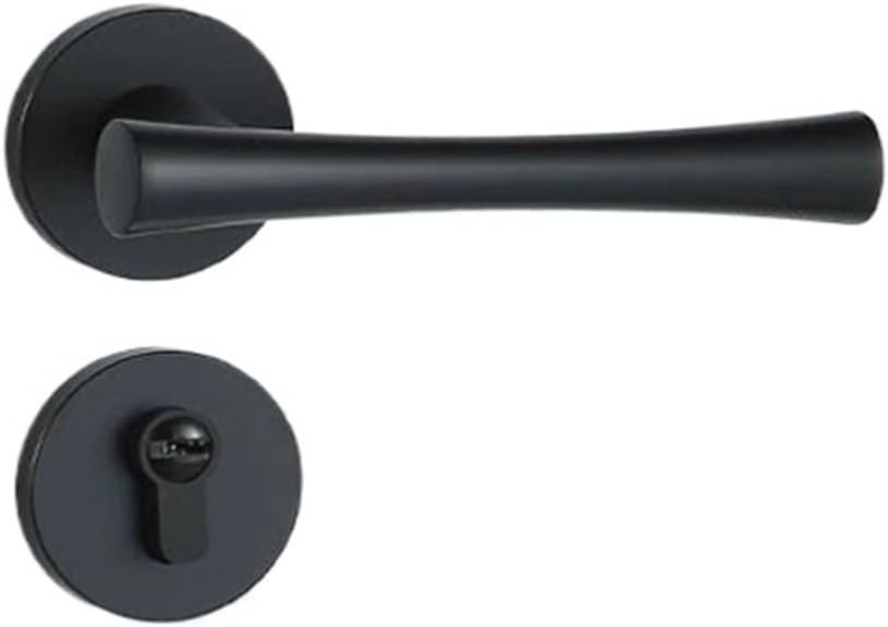 Black Household Split Lock Magnetic Silent Indoor Door Lock Handle Lock zinc Alloy Lock Hardware(Yahei Da 58 Silent)