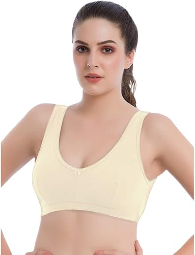 Groversons Paris Beauty Women's Non-Padded Non-Wired Seamed Full Coverage Sports Bra (BR161)