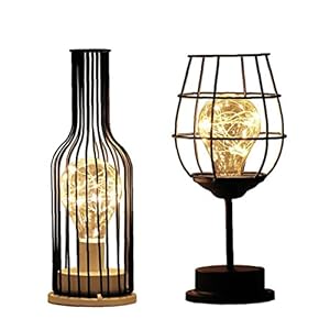 LED Desk Lamp Wijnfles Tablet Industriële Plated Tafel Tafel Tafel Industrie Moderne Woondecoratie Lamp voor Outdoor…
