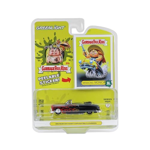 Greenlight Collectibles 54110-F 1:64 Scale Garbage Pail Series 7 - Menacing Monica - 1950 Mercury Eight Convertible Lowrider