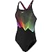 Produktbild Speedo Damen Printed Medalist Badeanzug, Colourglow Blk/Electric Pink, 44