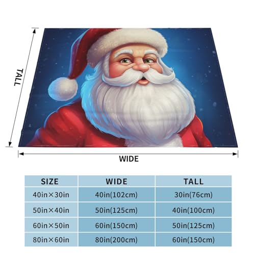 Couverture en flanelle douce plaid canapé Père Noël microfibre 203x152 - 4