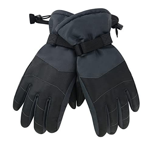 Kids Gloves For Winter Waterproof Boys Snow Ski Gloves Toddler Boys Girls Warm Gloves Snow Mittens Black L #TOP2