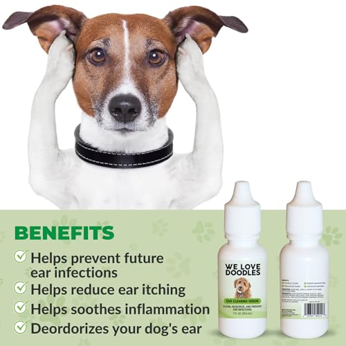 Image of Ear Serum for Dogs, Dog Ear Cleaning Solution, Natural, Made in USA, 1oz