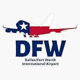 Travel Airport Airline Detroit Metropolitan Wayne County DFW Bumper Sticker Vinyl Decal 5'
