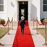 Red Carpet Runner Rug for Party 150gsm 1.3x15FT Thickness Red Rug Runner with 1 Pack Carpet Tape for Wedding Outdoor Accessories, Wedding Party Hallway Rug