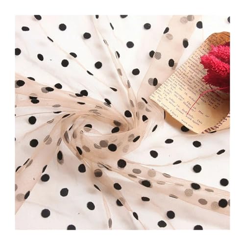 Tissu à pois multicolore en polyester pour décoration de mariage