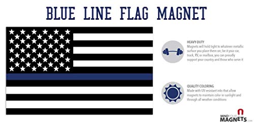 Imán Decorativo Bandera Americana Línea Azul 4x6 Pulgadas miniatura 4