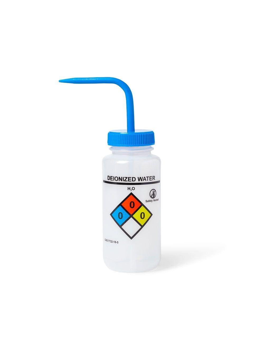 United Scientific™ UniSafe™ Deionized Water Vented Wash Bottle, 500 mL, Pack of 6, LDPE