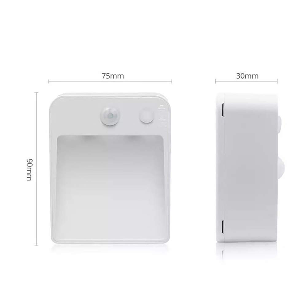 La luz del Sensor, LED portátil Noche la luz, la luz del Armario, con Pilas de la Stick-On, Blanco Caliente LED, inalámbrico de Pared montado para Escalera, Aseo, Armario, 2-Pack
