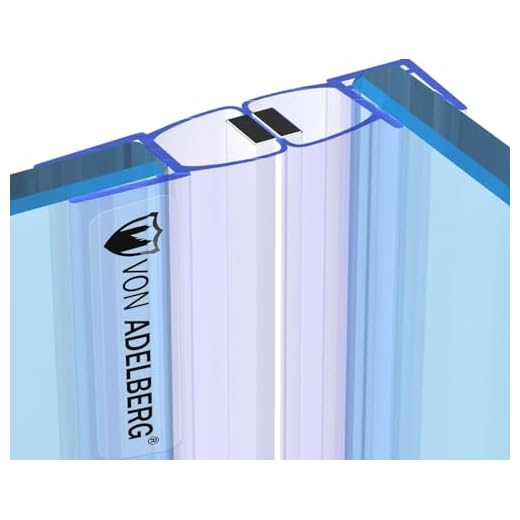 2 Magnetdichtungen für Duschtüren als Set. Spaltmaß (Lückenmaß) 21 mm. Länge 200 cm. 90 Grad Magnetduschdichtung für 6mm bis 8 mm Glasstärke. Für Eckduschen.