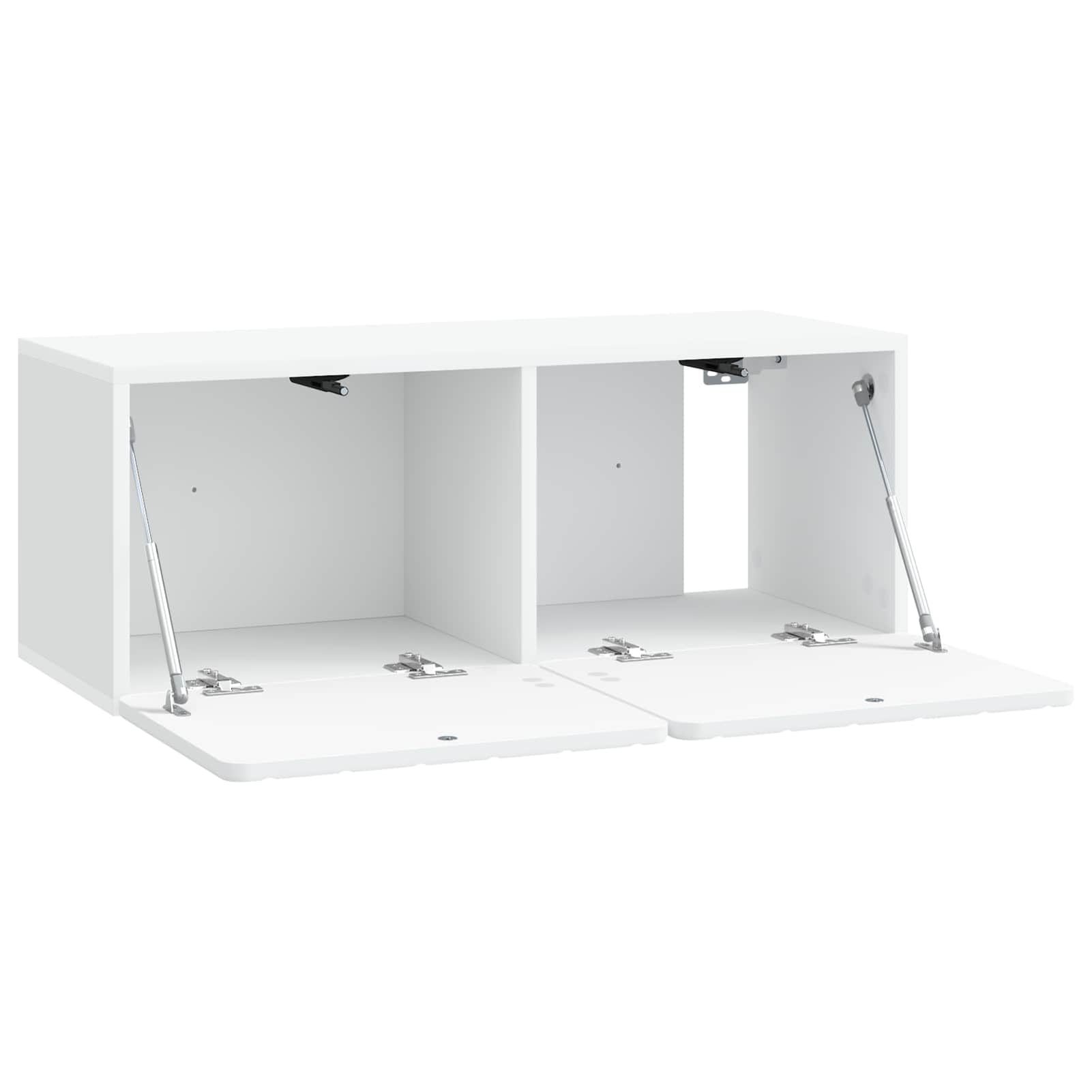 Gecheer Wandmontierter TV-Schrank Weiß 78,5 x 31 x 30 cm Holzwerkstoff, Fernsehschrank Fernsehtisch TV-Lowboard für Wohnzimmer Home-Cinema Gamerzimmer898375