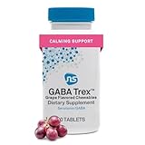 Neuorscience GABA Trex L Theanine Supplement - Calm Aid for Daytime Stress Support & Evening Relaxation - Chewable Grape-Flavored Tablets - Vegan & Non-GMO (60 Tablets)