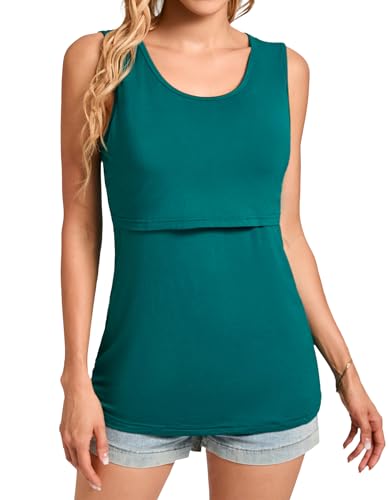 Image of Sosolism Women's Maternity Nursing Tank Tops for Breastfeeding Shirt