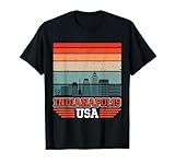 Indianapolis USA Retro Vintage Sunset Skyline Indianapolis T-Shirt