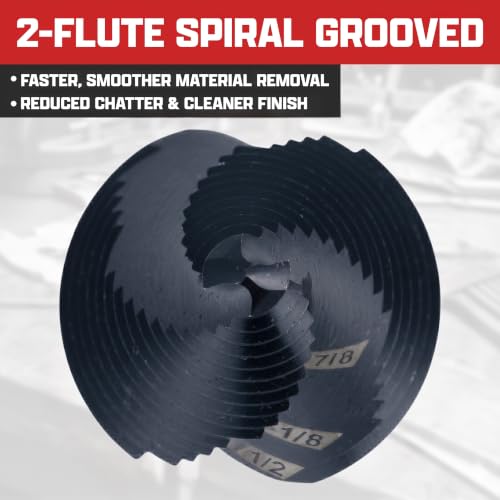 Image of NEIKO 10637B Step Drill Bit, 3 Steps 7 /8 inch to 1-7 /32 inch Spiral M35 Cobalt, AlTiSiN Coated, 1 /4 inch Quick Change Step Bits for Steel, Metal, Wood, Plastic, Unibit Cone Drill Bits, Two Flute