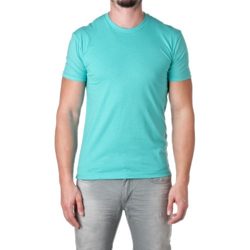 Next Level T Shirt 3600 Premium Fitted Short-Sleeved Shirt Men’s Crew - Blue - Small
