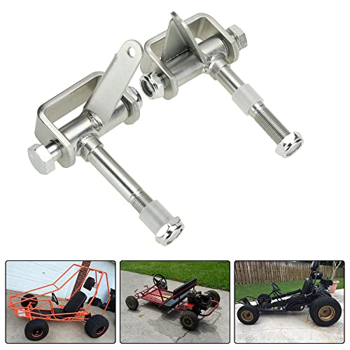 GREHUA Go Kart Steering Spindle Bracket Set 5/8" Axle 3-3/4" Long Compatible with Predator 212cc 196cc 6.5hp 13hp 15hp 420cc 301cc Manco Azusa Yerf-Dog Heavy Duty Go Cart Spindles Go Kart Parts