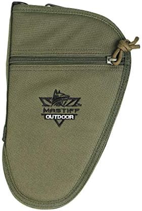 Mastiff Outdoor Large Green Pistol Handgun Padded Case Hunting Shooting Range Sports Transport