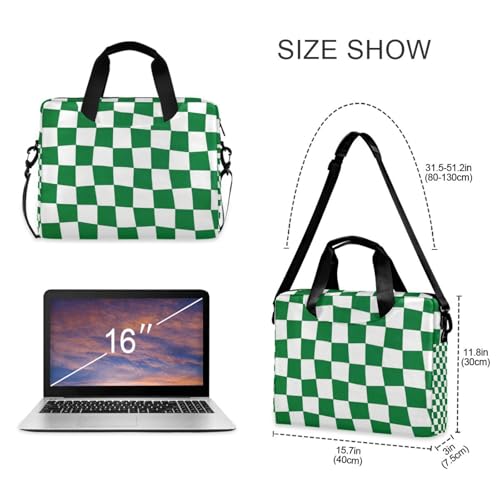 Bolso Maletín para Laptop 15.6 pulgadas Verde y Blanco miniatura 5