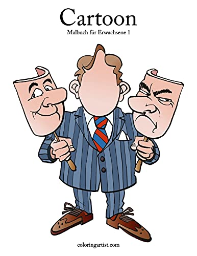Cartoon-Malbuch für Erwachsene 1 (German Edition)