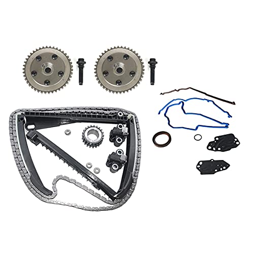 Variable Camshaft Timing Chain Kit With Phasers, Sprockets, Tensioners, Guides, Chains, Gaskets For Fo-Rd Expedition, F150, F250, F350 Super Duty Lin-Coln Mark Lt, Navigator 5.4L 3V Triton 9-0391Sb #TOP3