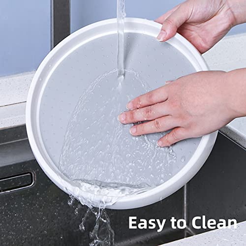 Rarapop 2 Pack Non Skid Lazy Susan Turntable Display Stand, 10-Inch Rotating Spice Rack Spinning Organizer For Cabinet, Pantry, Refrigerator, Countertop #TOP3