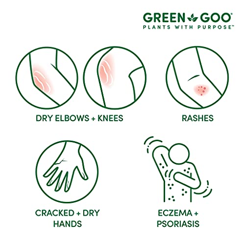 Green Goo Dry Skin Salve, All-Natural Moisturizer For Hydrating The Body & Face, Helps Alleviate Symptoms Of Chronic Skin Conditions, 0.6 Oz Stick (Pack Of 3) #TOP5