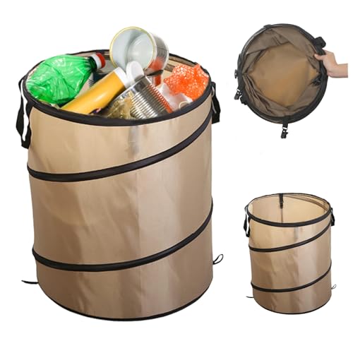 Sol de desecho de jardín Up Garden Bazo de 10 galones Bin Bin Bin Bin Bin Can con manijas reutilizables Bolsas de desecho de jardín Bin reutilizable de residuos de jardín para acampar Picnics de