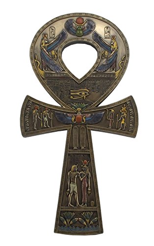 Símbolo Ankh egipcio de pared en acabado bronce de alta gama 2