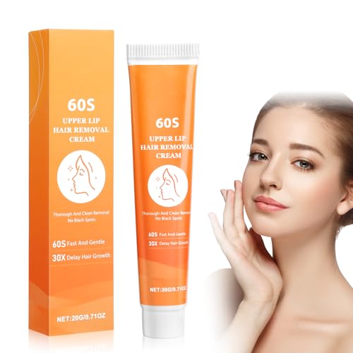 20g Gesichtshaarentfernung Creme, Hair Removal Cream, Enthaarungscreme Gesicht, Upper Lip Hair Cream, Gentle Formula, schmerzfreie, Haarentfernungscreme für Lippen, Wangen, Haar